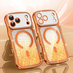 เคสโทรศัพท์ TPU ประกอบกรอบลายคลื่นดาวเพชรเคลือบไฟฟ้าพร้อมแม่เหล็ก สำหรับ iPhone 17 Pro Max, สำหรับ iPhone 17 Pro, สำหรับ iPhone 17, สำหรับ iPhone 16 Pro Max, สำหรับ iPhone 16 Pro, สำหรับ iPhone 16