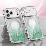 เคสโทรศัพท์ TPU ประกอบกรอบลายคลื่นดาวเพชรเคลือบไฟฟ้าพร้อมแม่เหล็ก สำหรับ iPhone 17 Pro Max, สำหรับ iPhone 17 Pro, สำหรับ iPhone 17, สำหรับ iPhone 16 Pro Max, สำหรับ iPhone 16 Pro, สำหรับ iPhone 16