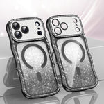 เคสโทรศัพท์ TPU ประกอบกรอบลายคลื่นดาวเพชรเคลือบไฟฟ้าพร้อมแม่เหล็ก สำหรับ iPhone 17 Pro Max, สำหรับ iPhone 17 Pro, สำหรับ iPhone 17, สำหรับ iPhone 16 Pro Max, สำหรับ iPhone 16 Pro, สำหรับ iPhone 16