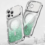 เคสโทรศัพท์ TPU ประกอบกรอบลายคลื่นดาวเพชรเคลือบไฟฟ้าพร้อมแม่เหล็ก สำหรับ iPhone 17 Pro Max, สำหรับ iPhone 17 Pro, สำหรับ iPhone 17, สำหรับ iPhone 16 Pro Max, สำหรับ iPhone 16 Pro, สำหรับ iPhone 16