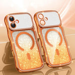 เคสโทรศัพท์ TPU ประกอบกรอบลายคลื่นดาวเพชรเคลือบไฟฟ้าพร้อมแม่เหล็ก สำหรับ iPhone 17 Pro Max, สำหรับ iPhone 17 Pro, สำหรับ iPhone 17, สำหรับ iPhone 16 Pro Max, สำหรับ iPhone 16 Pro, สำหรับ iPhone 16