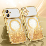 เคสโทรศัพท์ TPU ประกอบกรอบลายคลื่นดาวเพชรเคลือบไฟฟ้าพร้อมแม่เหล็ก สำหรับ iPhone 17 Pro Max, สำหรับ iPhone 17 Pro, สำหรับ iPhone 17, สำหรับ iPhone 16 Pro Max, สำหรับ iPhone 16 Pro, สำหรับ iPhone 16