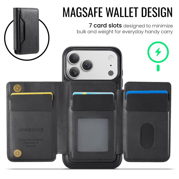 กระเป๋าใส่บัตร MAGKING K3 Series MagSafe RFID K3 Pro ถอดได้ สำหรับ iPhone 17 Pro Max, สำหรับ iPhone 17 Pro, สำหรับ iPhone Air