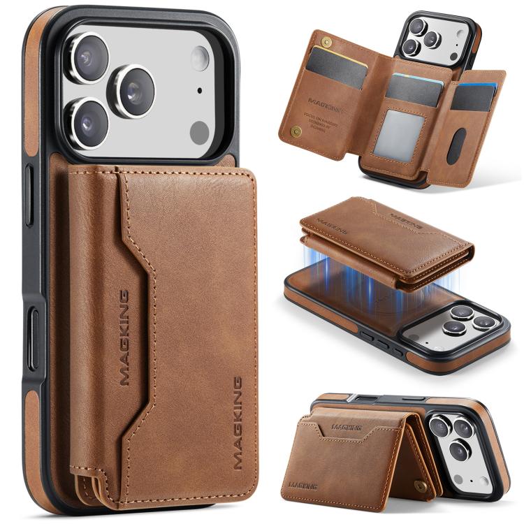 กระเป๋าใส่บัตร MAGKING K3 Series MagSafe RFID K3 Pro ถอดได้ สำหรับ iPhone 17 Pro Max, สำหรับ iPhone 17 Pro, สำหรับ iPhone Air