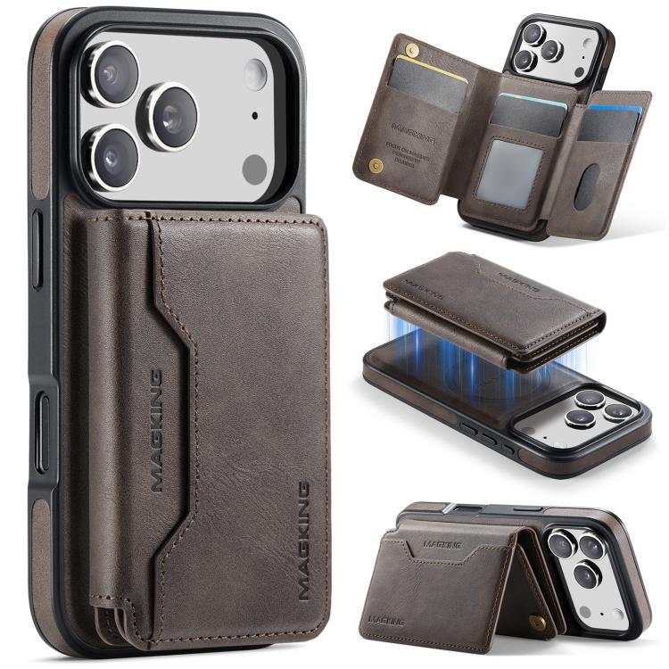 กระเป๋าใส่บัตร MAGKING K3 Series MagSafe RFID K3 Pro ถอดได้ สำหรับ iPhone 17 Pro Max, สำหรับ iPhone 17 Pro, สำหรับ iPhone Air