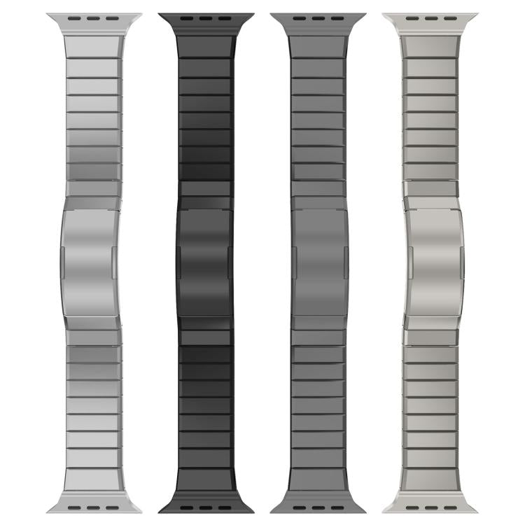 สายรัดนาฬิกาโลหะผสมไทเทเนียมแบบพับเม็ดเดียว สำหรับ Apple Watch ขนาด 46 มม. / 49 มม. / 45 มม. / 44 มม., สำหรับ Apple Watch ขนาด 42 มม. / 41 มม. / 40 มม. / 38 มม.