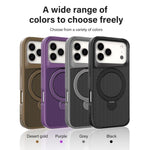 เคสโทรศัพท์ที่ถือ MagSafe 360 ลายคาร์บอนไฟเบอร์ สำหรับ iPhone 17 Pro Max
