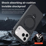เคสโทรศัพท์ที่ถือ MagSafe 360 ลายคาร์บอนไฟเบอร์ สำหรับ iPhone 17 Pro Max