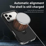 เคสโทรศัพท์ที่ถือ MagSafe 360 ลายคาร์บอนไฟเบอร์ สำหรับ iPhone 17 Pro Max