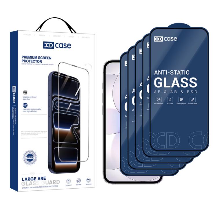 ฟิล์มกระจกนิรภัย HD พิมพ์ซิลค์สกรีน XDcase 5 ชิ้น / แพ็ค สำหรับ iPhone 17e / 16e, สำหรับ iPhone 17 Pro Max, สำหรับ iPhone 17 Pro, สำหรับ iPhone 17, สำหรับ iPhone Air, สำหรับ iPhone 16 Pro Max, สำหรับ iPhone 16 Pro, สำหรับ iPhone 16 Plus, สำหรับ iPhone 16