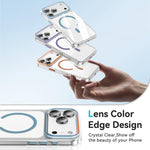 เคสโทรศัพท์แม่เหล็ก Kemeng Clear PC สำหรับ iPhone 17 Pro Max, สำหรับ iPhone 17 Pro