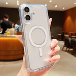 เคสโทรศัพท์แม่เหล็กผสม TPU PC แบบด้านพร้อมปุ่มเซ็นเซอร์ AI สำหรับ iPhone 17 Pro Max, สำหรับ iPhone 17 Pro, สำหรับ iPhone 17, สำหรับ iPhone Air, สำหรับ iPhone 16 Pro Max, สำหรับ iPhone 16 Pro, สำหรับ iPhone 16