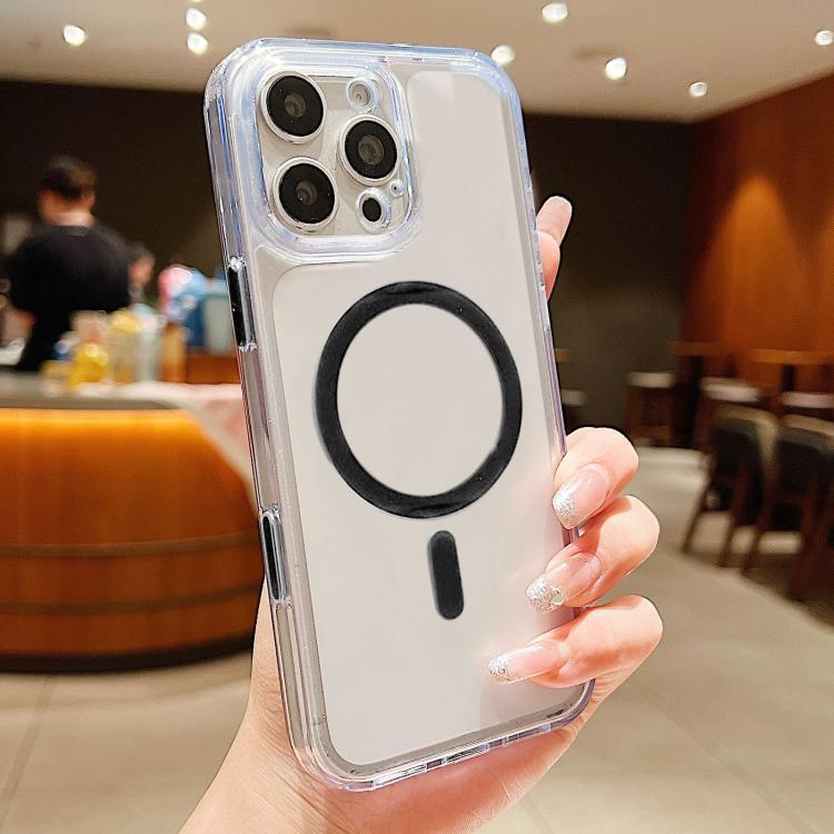 เคสโทรศัพท์แม่เหล็กผสม TPU PC แบบด้านพร้อมปุ่มเซ็นเซอร์ AI สำหรับ iPhone 17 Pro Max, สำหรับ iPhone 17 Pro, สำหรับ iPhone 17, สำหรับ iPhone Air, สำหรับ iPhone 16 Pro Max, สำหรับ iPhone 16 Pro, สำหรับ iPhone 16