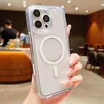 เคสโทรศัพท์แม่เหล็กผสม TPU PC แบบด้านพร้อมปุ่มเซ็นเซอร์ AI สำหรับ iPhone 17 Pro Max, สำหรับ iPhone 17 Pro, สำหรับ iPhone 17, สำหรับ iPhone Air, สำหรับ iPhone 16 Pro Max, สำหรับ iPhone 16 Pro, สำหรับ iPhone 16