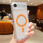 เคสโทรศัพท์แม่เหล็กผสม TPU PC แบบด้านพร้อมปุ่มเซ็นเซอร์ AI สำหรับ iPhone 17 Pro Max, สำหรับ iPhone 17 Pro, สำหรับ iPhone 17, สำหรับ iPhone Air, สำหรับ iPhone 16 Pro Max, สำหรับ iPhone 16 Pro, สำหรับ iPhone 16