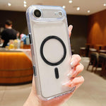 เคสโทรศัพท์แม่เหล็กผสม TPU PC แบบด้านพร้อมปุ่มเซ็นเซอร์ AI สำหรับ iPhone 17 Pro Max, สำหรับ iPhone 17 Pro, สำหรับ iPhone 17, สำหรับ iPhone Air, สำหรับ iPhone 16 Pro Max, สำหรับ iPhone 16 Pro, สำหรับ iPhone 16