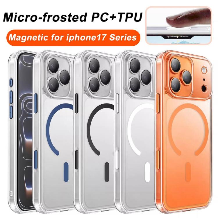 เคสโทรศัพท์แม่เหล็กผสม TPU PC แบบด้านพร้อมปุ่มเซ็นเซอร์ AI สำหรับ iPhone 17 Pro Max, สำหรับ iPhone 17 Pro, สำหรับ iPhone 17, สำหรับ iPhone Air, สำหรับ iPhone 16 Pro Max, สำหรับ iPhone 16 Pro, สำหรับ iPhone 16