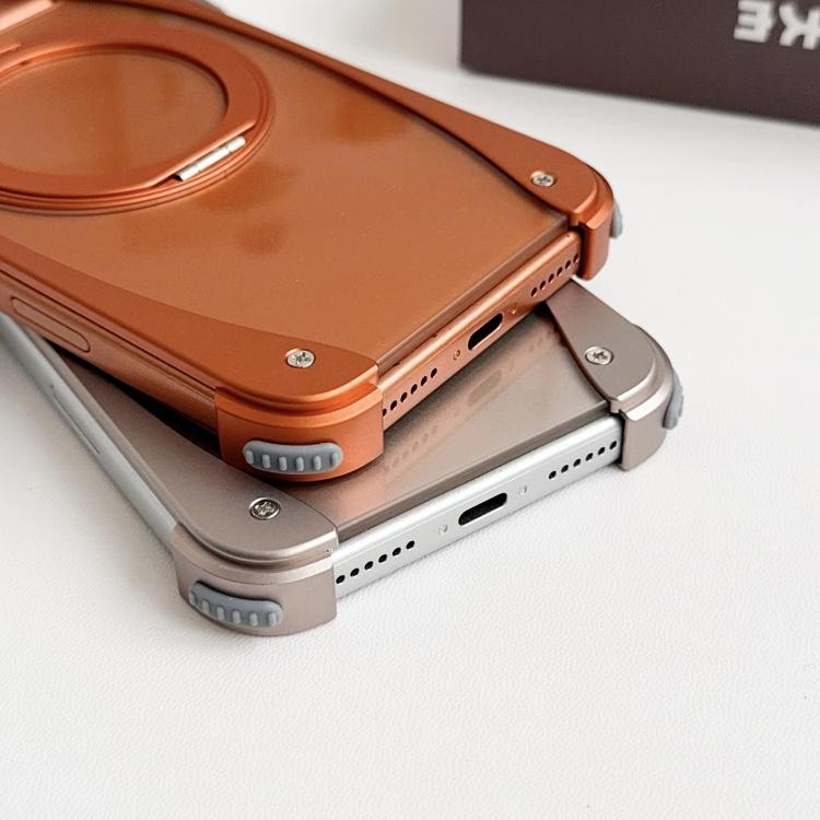 เคสโทรศัพท์แม่เหล็กที่ถือหมุนได้ 360 องศาไร้กรอบโลหะสีต้นฉบับ Weasel สำหรับ iPhone 17 Pro Max, สำหรับ iPhone 17 Pro