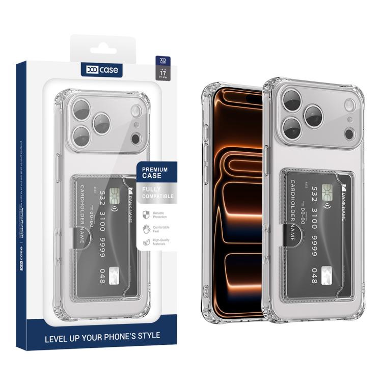เคสโทรศัพท์ XDcase TPU ใสพร้อมช่องใส่บัตรและรูเจาะแม่นยำ สำหรับ iPhone 17 Pro Max, สำหรับ iPhone 17 Pro, สำหรับ iPhone 17, สำหรับ iPhone Air