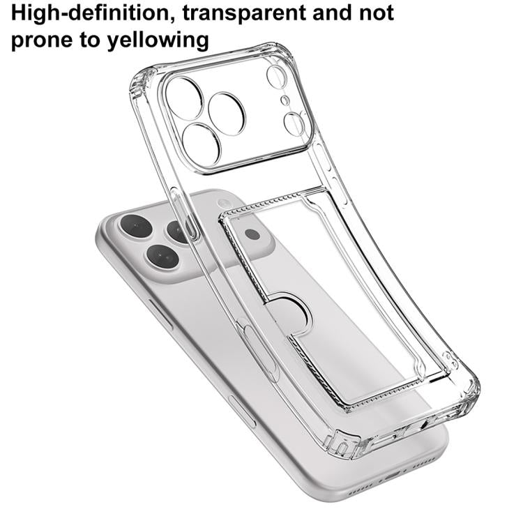 เคสโทรศัพท์ XDcase TPU ใสพร้อมช่องใส่บัตรและรูเจาะแม่นยำ สำหรับ iPhone 17 Pro Max, สำหรับ iPhone 17 Pro, สำหรับ iPhone 17, สำหรับ iPhone Air