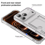 เคสโทรศัพท์ XDcase TPU ใสพร้อมช่องใส่บัตรและรูเจาะแม่นยำ สำหรับ iPhone 17 Pro Max, สำหรับ iPhone 17 Pro, สำหรับ iPhone 17, สำหรับ iPhone Air