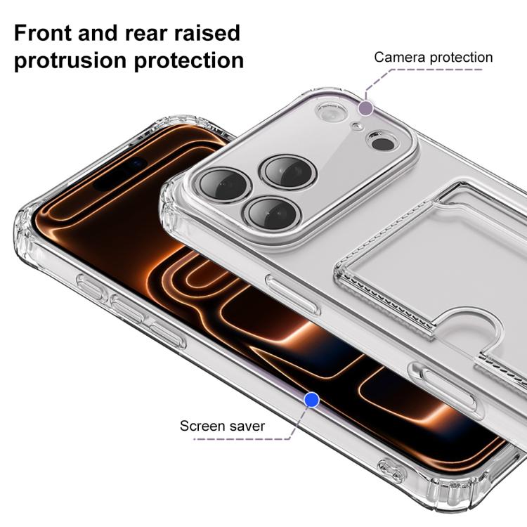 เคสโทรศัพท์ XDcase TPU ใสพร้อมช่องใส่บัตรและรูเจาะแม่นยำ สำหรับ iPhone 17 Pro Max, สำหรับ iPhone 17 Pro, สำหรับ iPhone 17, สำหรับ iPhone Air