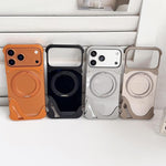 เคสโทรศัพท์แม่เหล็กแบบไม่มีกรอบโลหะหมุน 360 องศาสีดอลฟินแท้ สำหรับ iPhone 17 Pro Max, สำหรับ iPhone 17 Pro
