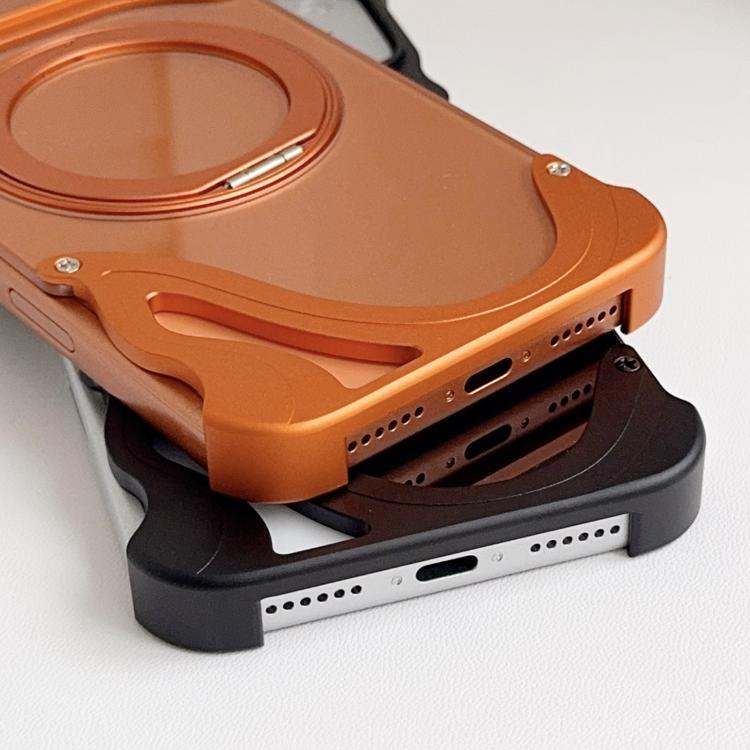 เคสโทรศัพท์แม่เหล็กแบบไม่มีกรอบโลหะหมุน 360 องศาสีดอลฟินแท้ สำหรับ iPhone 17 Pro Max, สำหรับ iPhone 17 Pro