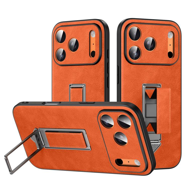 เคสโทรศัพท์หนังเทียมพร้อมที่จับโลหะซ่อนและสายรัดข้อมือ SULADA สำหรับ iPhone 17 Pro Max, สำหรับ iPhone 17 Pro, สำหรับ iPhone 17, สำหรับ iPhone 16 Pro Max, สำหรับ iPhone 16 Pro, สำหรับ iPhone 16