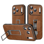 เคสโทรศัพท์หนังเทียมพร้อมที่จับโลหะซ่อนและสายรัดข้อมือ SULADA สำหรับ iPhone 17 Pro Max, สำหรับ iPhone 17 Pro, สำหรับ iPhone 17, สำหรับ iPhone 16 Pro Max, สำหรับ iPhone 16 Pro, สำหรับ iPhone 16