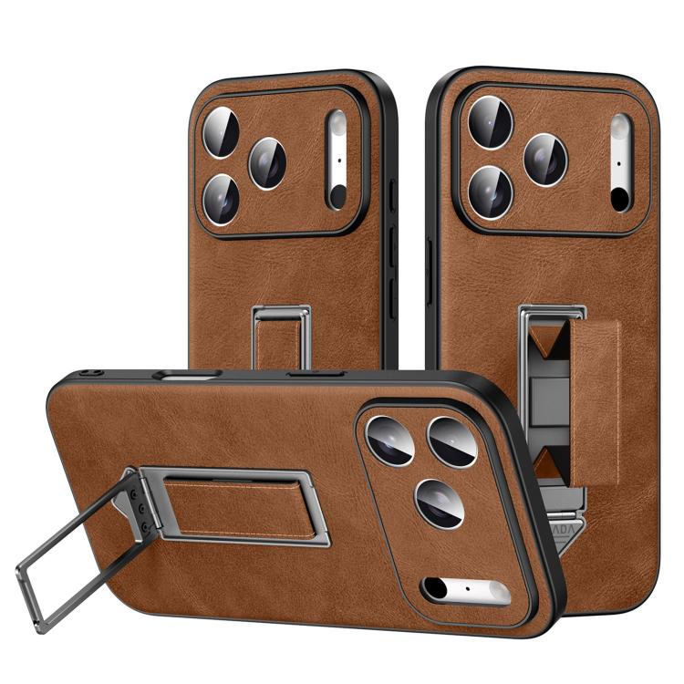 เคสโทรศัพท์หนังเทียมพร้อมที่จับโลหะซ่อนและสายรัดข้อมือ SULADA สำหรับ iPhone 17 Pro Max, สำหรับ iPhone 17 Pro, สำหรับ iPhone 17, สำหรับ iPhone 16 Pro Max, สำหรับ iPhone 16 Pro, สำหรับ iPhone 16