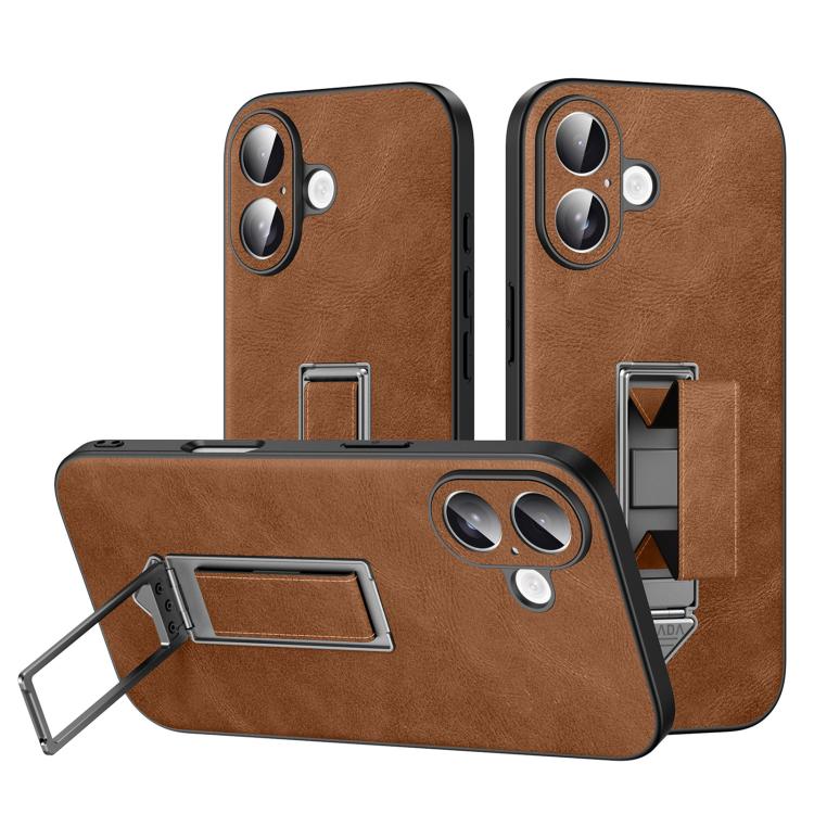 เคสโทรศัพท์หนังเทียมพร้อมที่จับโลหะซ่อนและสายรัดข้อมือ SULADA สำหรับ iPhone 17 Pro Max, สำหรับ iPhone 17 Pro, สำหรับ iPhone 17, สำหรับ iPhone 16 Pro Max, สำหรับ iPhone 16 Pro, สำหรับ iPhone 16