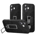 เคสโทรศัพท์หนังเทียมพร้อมที่จับโลหะซ่อนและสายรัดข้อมือ SULADA สำหรับ iPhone 17 Pro Max, สำหรับ iPhone 17 Pro, สำหรับ iPhone 17, สำหรับ iPhone 16 Pro Max, สำหรับ iPhone 16 Pro, สำหรับ iPhone 16