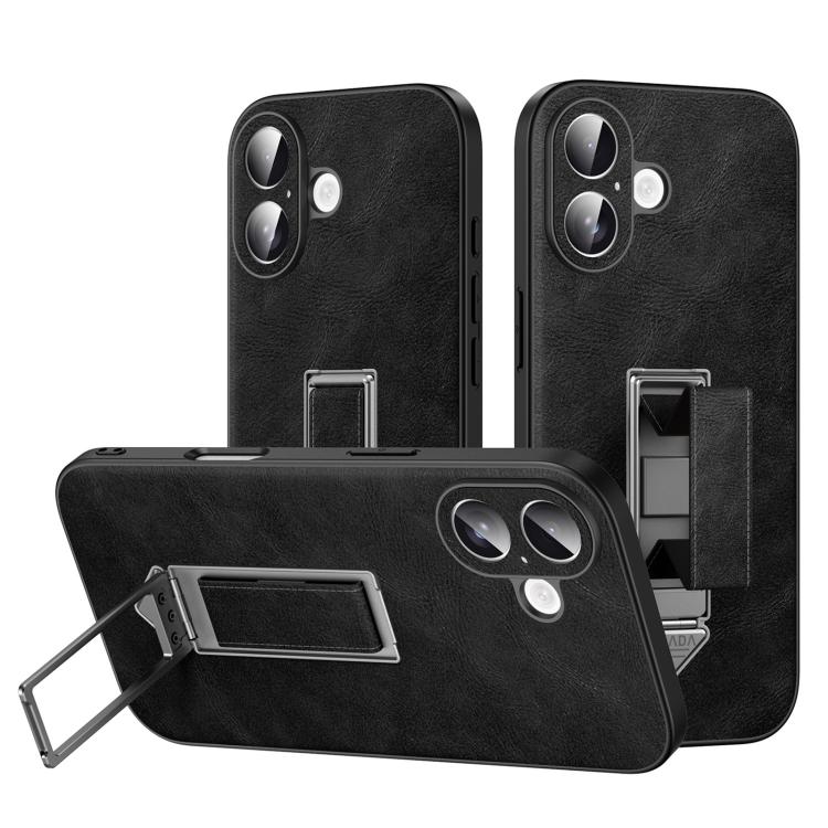 เคสโทรศัพท์หนังเทียมพร้อมที่จับโลหะซ่อนและสายรัดข้อมือ SULADA สำหรับ iPhone 17 Pro Max, สำหรับ iPhone 17 Pro, สำหรับ iPhone 17, สำหรับ iPhone 16 Pro Max, สำหรับ iPhone 16 Pro, สำหรับ iPhone 16