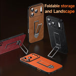 เคสโทรศัพท์หนังเทียมพร้อมที่จับโลหะซ่อนและสายรัดข้อมือ SULADA สำหรับ iPhone 17 Pro Max, สำหรับ iPhone 17 Pro, สำหรับ iPhone 17, สำหรับ iPhone 16 Pro Max, สำหรับ iPhone 16 Pro, สำหรับ iPhone 16