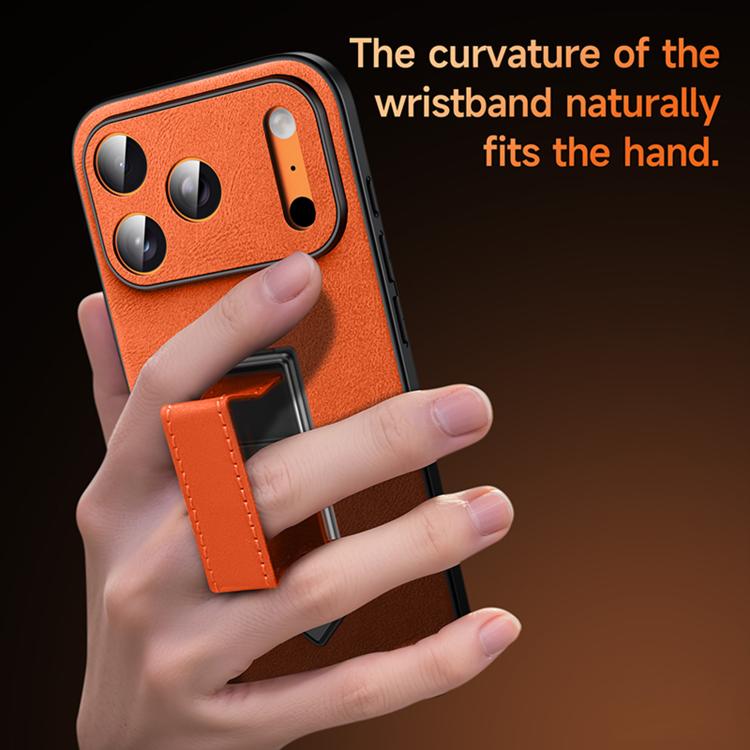 เคสโทรศัพท์หนังเทียมพร้อมที่จับโลหะซ่อนและสายรัดข้อมือ SULADA สำหรับ iPhone 17 Pro Max, สำหรับ iPhone 17 Pro, สำหรับ iPhone 17, สำหรับ iPhone 16 Pro Max, สำหรับ iPhone 16 Pro, สำหรับ iPhone 16