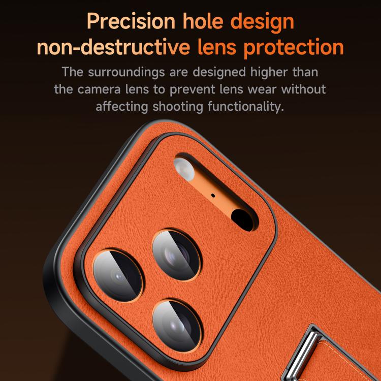 เคสโทรศัพท์หนังเทียมพร้อมที่จับโลหะซ่อนและสายรัดข้อมือ SULADA สำหรับ iPhone 17 Pro Max, สำหรับ iPhone 17 Pro, สำหรับ iPhone 17, สำหรับ iPhone 16 Pro Max, สำหรับ iPhone 16 Pro, สำหรับ iPhone 16