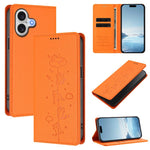 เคสโทรศัพท์หนังวีแกนลายแมวน่ารักปั๊มลายแม่เหล็กและ RFID สำหรับ iPhone 17e / 16e, สำหรับ iPhone 17 Pro Max, สำหรับ iPhone 17 Pro, สำหรับ iPhone 17