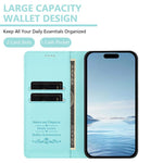 เคสโทรศัพท์หนังวีแกนลายแมวสวยน่ารักพร้อมแม่เหล็ก RFID สำหรับ iPhone Air, สำหรับ iPhone 16 Pro Max, สำหรับ iPhone 16 Pro, สำหรับ iPhone 16 Plus