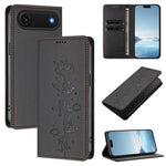 เคสโทรศัพท์หนังวีแกนลายแมวสวยน่ารักพร้อมแม่เหล็ก RFID สำหรับ iPhone Air, สำหรับ iPhone 16 Pro Max, สำหรับ iPhone 16 Pro, สำหรับ iPhone 16 Plus