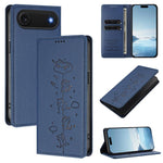 เคสโทรศัพท์หนังวีแกนลายแมวสวยน่ารักพร้อมแม่เหล็ก RFID สำหรับ iPhone Air, สำหรับ iPhone 16 Pro Max, สำหรับ iPhone 16 Pro, สำหรับ iPhone 16 Plus