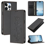 เคสโทรศัพท์หนังวีแกนลายแมวสวยน่ารักพร้อมแม่เหล็ก RFID สำหรับ iPhone Air, สำหรับ iPhone 16 Pro Max, สำหรับ iPhone 16 Pro, สำหรับ iPhone 16 Plus
