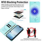เคสโทรศัพท์หนังวีแกนลายแมวน่ารักปั๊มลายแม่เหล็กและ RFID สำหรับ iPhone 17e / 16e, สำหรับ iPhone 17 Pro Max, สำหรับ iPhone 17 Pro, สำหรับ iPhone 17