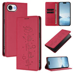 เคสโทรศัพท์หนังวีแกนลายแมวน่ารักปั๊มลายแม่เหล็กและ RFID สำหรับ iPhone 17e / 16e, สำหรับ iPhone 17 Pro Max, สำหรับ iPhone 17 Pro, สำหรับ iPhone 17