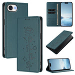 เคสโทรศัพท์หนังวีแกนลายแมวน่ารักปั๊มลายแม่เหล็กและ RFID สำหรับ iPhone 17e / 16e, สำหรับ iPhone 17 Pro Max, สำหรับ iPhone 17 Pro, สำหรับ iPhone 17