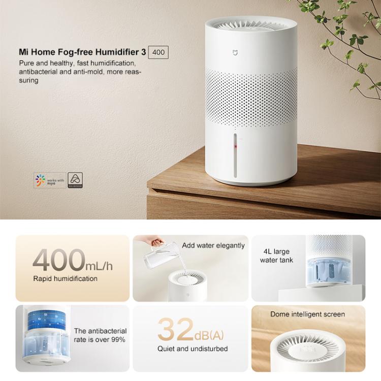 เครื่องเพิ่มความชื้น Xiaomi Mijia 4L No-Mist Humidifier 3, เครื่องเพิ่มความชื้น 4L No-Mist Humidifier 3