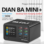 MaAnt Dianba Mini ที่ชาร์จ PD มัลติฟังก์ชัน 8 พอร์ต 75W รองรับชาร์จเร็ว PD, MaAnt Dianba Mini ปลั๊ก EU