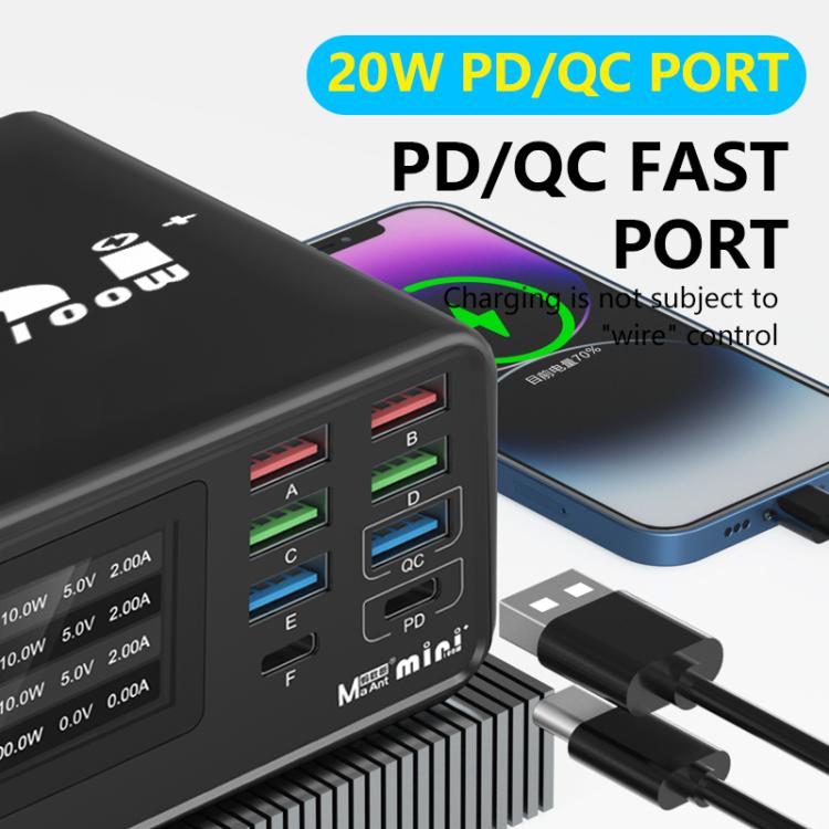 MaAnt Dianba Mini ที่ชาร์จ PD มัลติฟังก์ชัน 8 พอร์ต 75W รองรับชาร์จเร็ว PD, MaAnt Dianba Mini ปลั๊ก EU