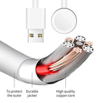 xDfind สำหรับ Apple Watch สมาร์ตวอทช์ ชุดที่วางชาร์จซิลิโคนและที่ชาร์จ USB, ซิลิโคน+USB (สีขาว), ซิลิโคน+USB (สีดำ)