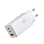JOYROOM JR-TG10 ที่ชาร์จ GaN 65W แบบสองพอร์ต Type-C และ USB 3 พอร์ต พร้อมสาย Type-C เป็น Type-C, ปลั๊ก EU, ปลั๊ก UK